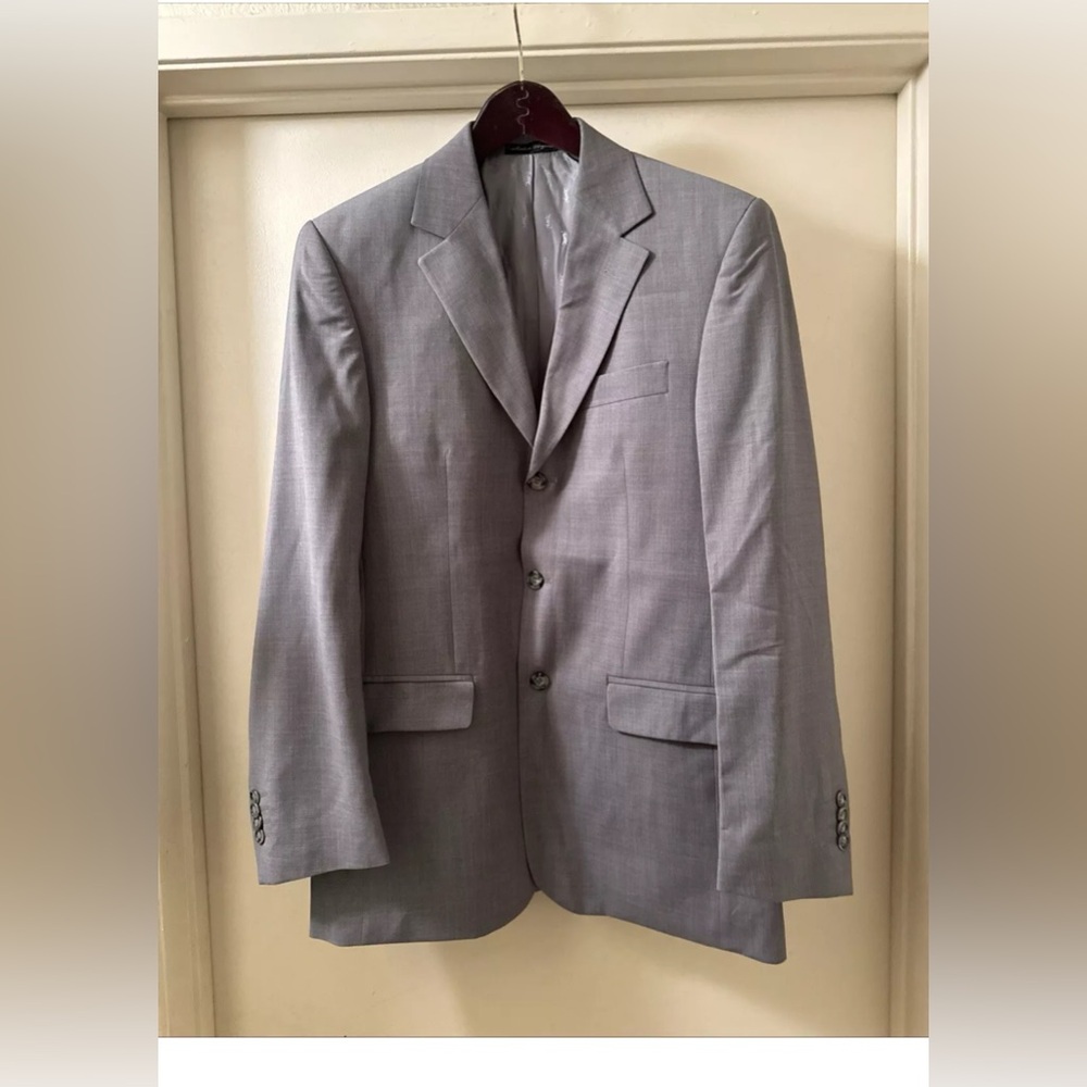 yves san laurent men gray wool blazer T46
